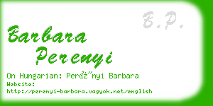 barbara perenyi business card